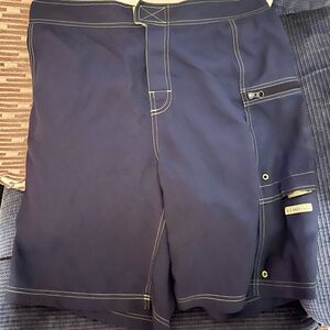 Old Navy Navy Blue Shorts with Yellow Stitching